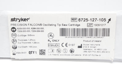 Stryker 6725-127-105 Precision Falcon Oscillating Tip Saw Cartridge  (x)